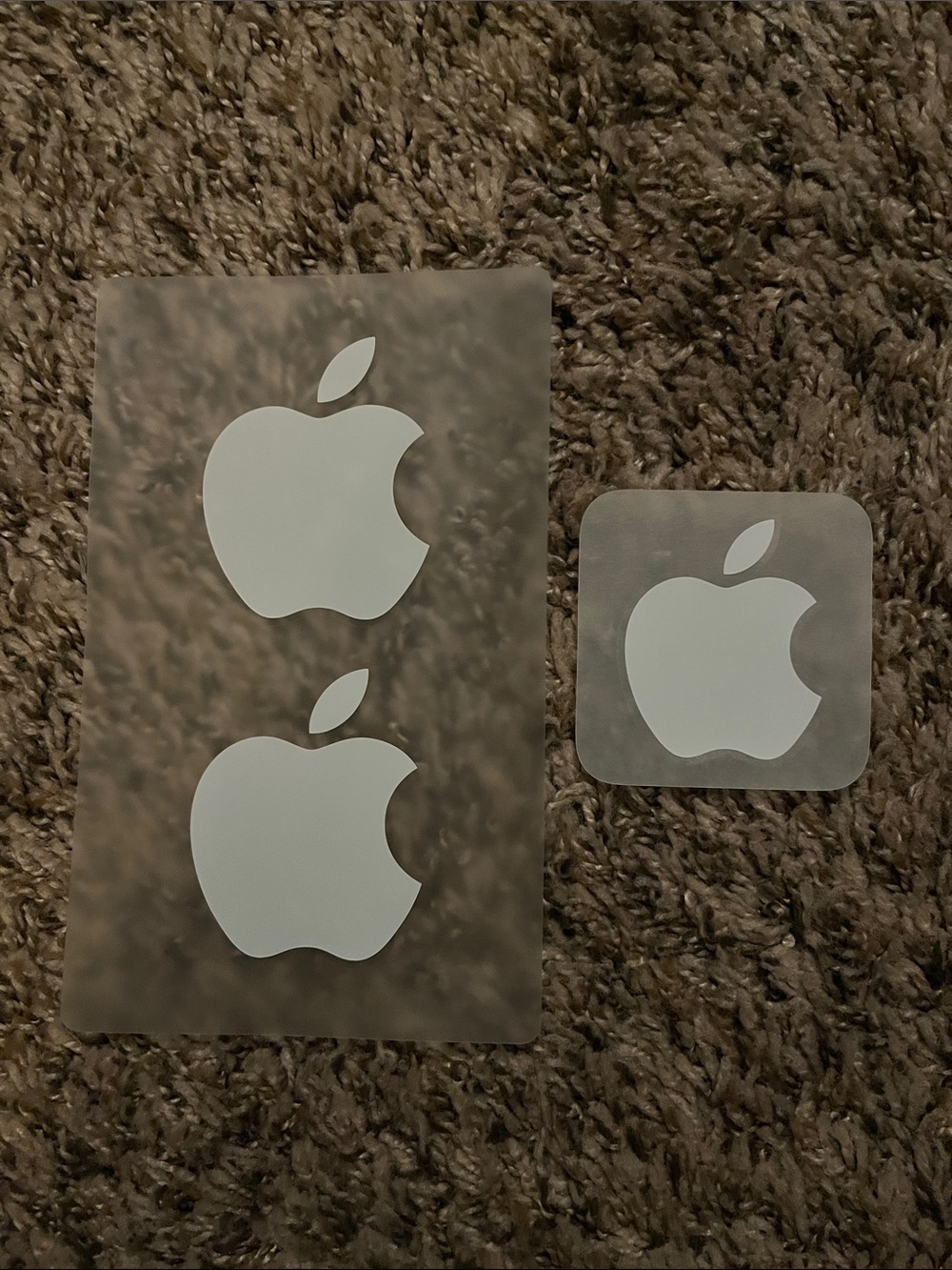 Apple White Logo Sticker Pack - Two Sizes